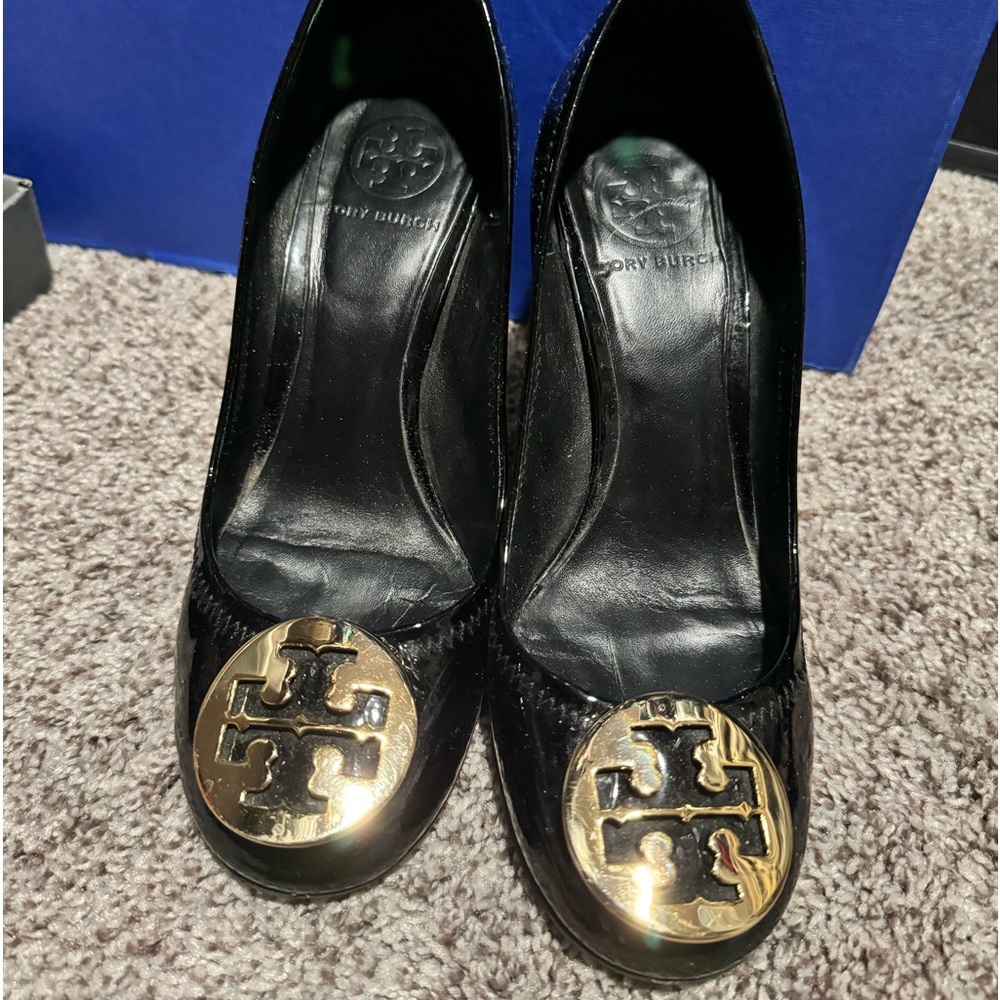 Tory Burch Black Patent Pumps